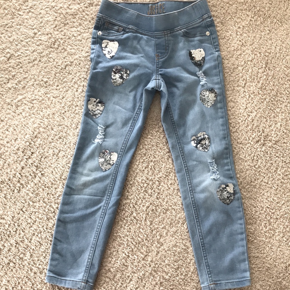 Justice Jeans with Flipsy Hearts